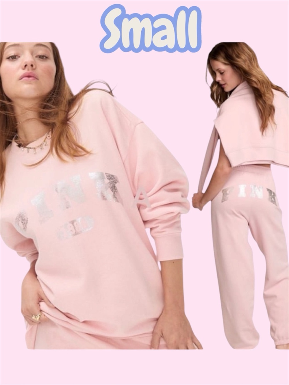PINK SM DOLL HOUSE” PINK SWEATSHIRT & SWEATPANTS